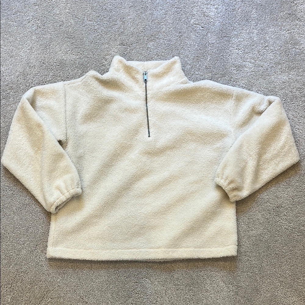 LOFT Sherpa Zip Sweatshirt